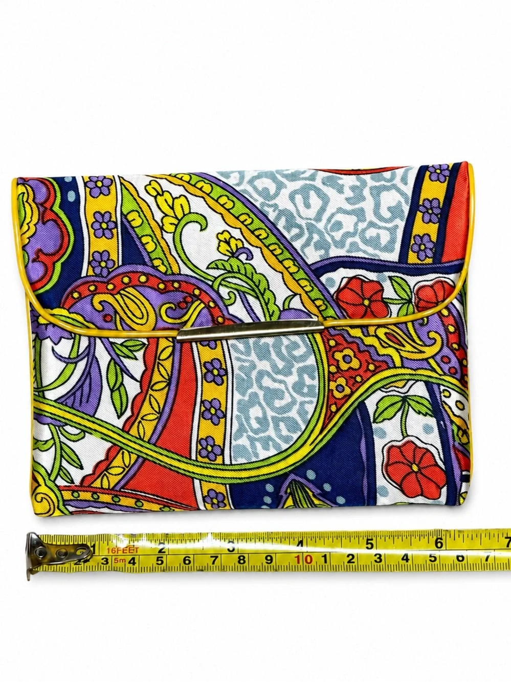 NWOT Paisley Retro Clutch Wallet Boho Floral Pouch - Picture 7 of 8